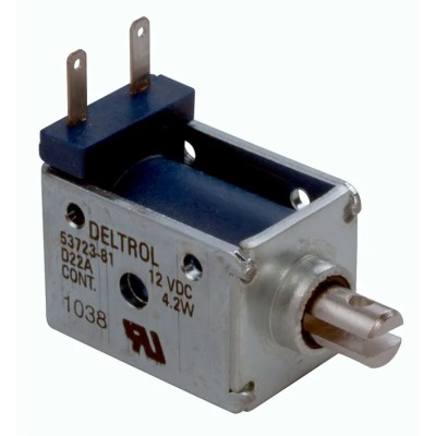 Deltrol DC D Frame Linear Solenoid, Pull Action, 12.7mm Stroke, 19.05mm Width, 28.7mm Length, 0.750 in Depth, 4.2W 53723-81