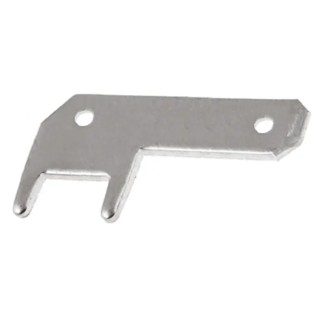TE Connectivity FASTON .110 Black Uninsulated Male Spade Connector Solder Termination 2.79 x 0.79 mm Tab Size 1-725996-2