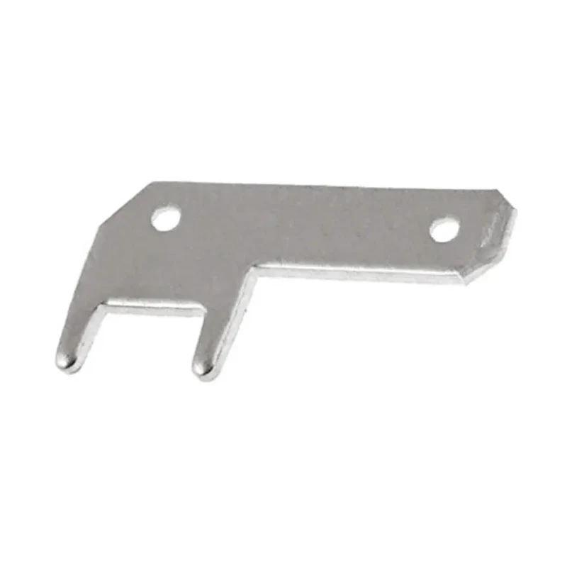 TE Connectivity FASTON .110 Black Uninsulated Male Spade Connector Solder Termination 2.79 x 0.79 mm Tab Size 1-725996-2