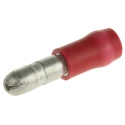 TE Connectivity Insulated Red Crimp Bullet Connector 20 AWG to 15 AWG, 4 mm Bullet Diameter, Male 165590-1