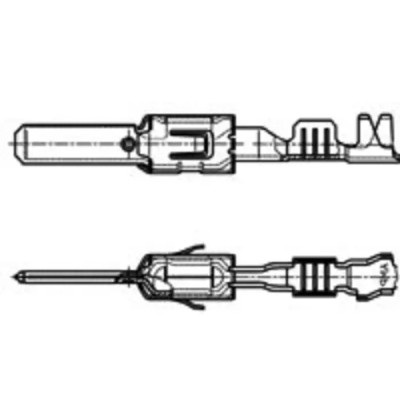 TE Connectivity AMP MCP 2.8 Series Male Crimp Terminal 15A Current 15 AWG Min Crimp 13.5 AWG Max 1-963749-2