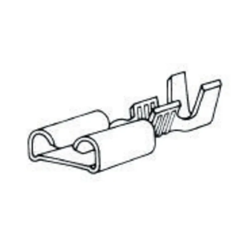 TE Connectivity FASTON .250 Black Uninsulated Female Spade Connector Crimp 6.35 x 0.81 mm Tab Size 17 AWG to 13 AWG 181903-1