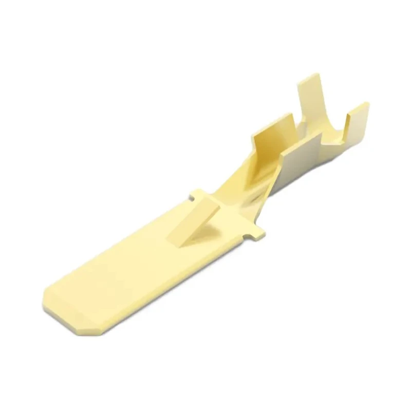 TE Connectivity FASTIN-FASTON .250 Yellow Uninsulated Male Spade Connector Crimp 6.35 x 0.81 mm 42241-1
