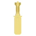 TE Connectivity FASTIN-FASTON .250 Yellow Uninsulated Male Spade Connector Crimp 6.35 x 0.81 mm 42241-1