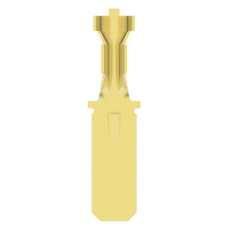 TE Connectivity FASTIN-FASTON .250 Yellow Uninsulated Male Spade Connector Crimp 6.35 x 0.81 mm Tab Size 42241-1
