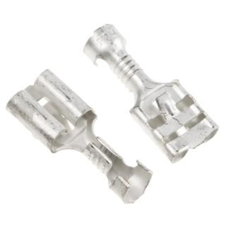 TE Connectivity FASTIN-FASTON 250 Black Uninsulated Female Spade Connector Crimp 6.35 x 0.81 mm Tab Size 17 AWG 6-160449-5