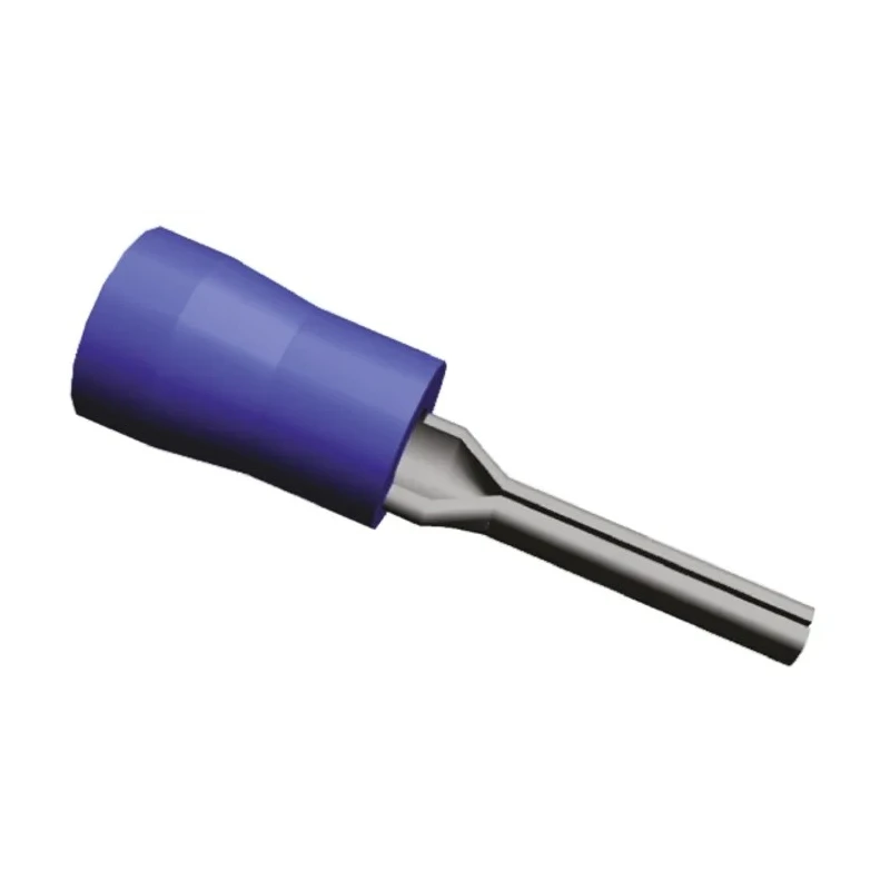 TE Connectivity PLASTI-GRIP Insulated Tin Crimp Pin Connector 16 AWG to 14 AWG Blue 1.8mm Pin Diameter 342166-1
