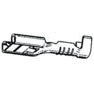 TE Connectivity FASTIN-FASTON .250 Black Uninsulated Female Spade Connector Crimp 6.35 x 0.81 mm Tab Size 17 AWG 6-160449-2