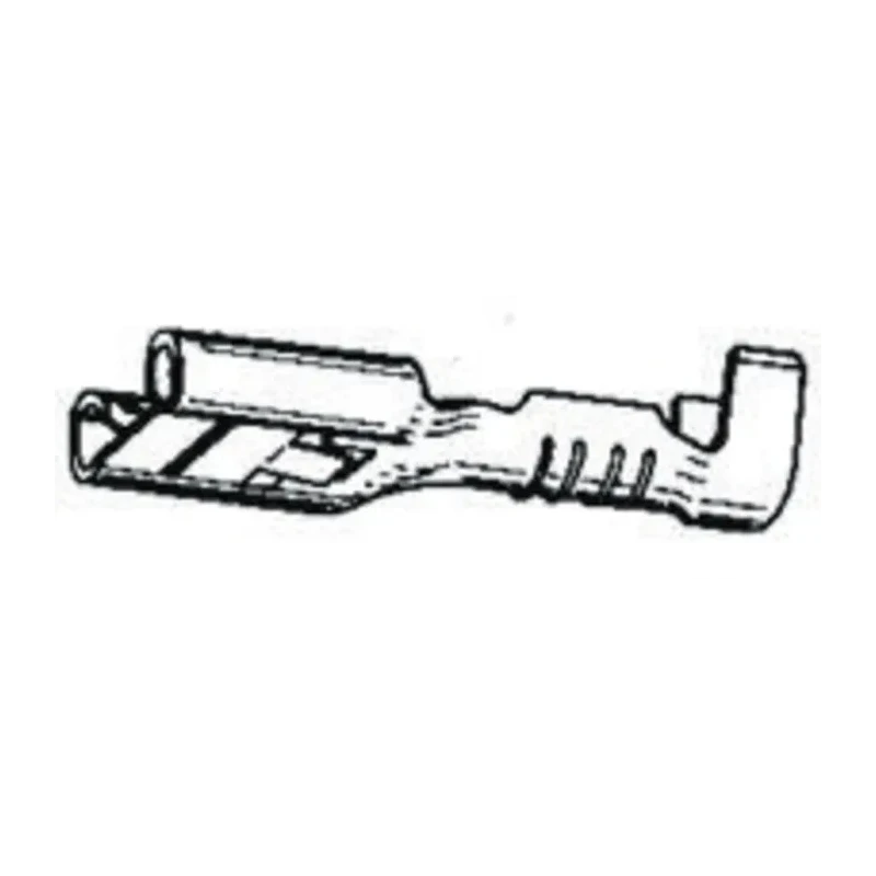 TE Connectivity FASTIN-FASTON .250 Black Uninsulated Female Spade Connector Crimp 6.35 x 0.81 mm Tab Size 17 AWG 6-160449-2