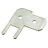 TE Connectivity FASTON .187 Black Uninsulated Male Spade Connector, Solder Termination, 4.8 x 0.5 mm Tab Size 726389-2