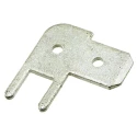 TE Connectivity FASTON .187 Black Uninsulated Male Spade Connector Solder Termination 4.8 x 0.5 mm Tab Size 726389-2