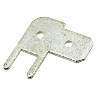 TE Connectivity FASTON .187 Black Uninsulated Male Spade Connector Solder Termination 4.8 x 0.5 mm Tab Size 726389-2