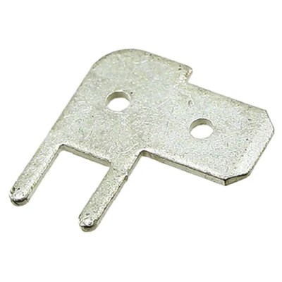 TE Connectivity FASTON .187 Black Uninsulated Male Spade Connector Solder Termination 4.8 x 0.5 mm Tab Size 726389-2