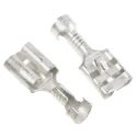 RS PRO FASTIN-FASTON .250 Black Uninsulated Female Spade Connector Crimp, 6.35 x 0.81 mm Tab Size 17 AWG to 13 6-160449-5