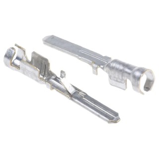 TE Connectivity FASTIN-FASTON .110 Black Uninsulated Male Spade Connector, Crimp, 2.79 x 0.79 mm Tab Size 17 AWG to 928794-2