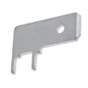 Weco Wester FASTON .250 Black Uninsulated Male Spade Connector, Solder Termination, Brass Tin Plated Contact, 6.35 928814-1