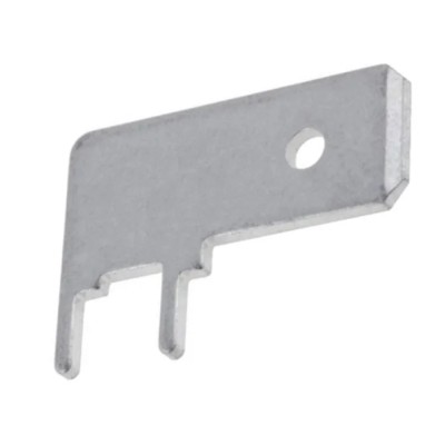 Weco Wester FASTON .250 Black Uninsulated Male Spade Connector, Solder Termination, Brass Tin Plated Contact, 6.35 928814-1