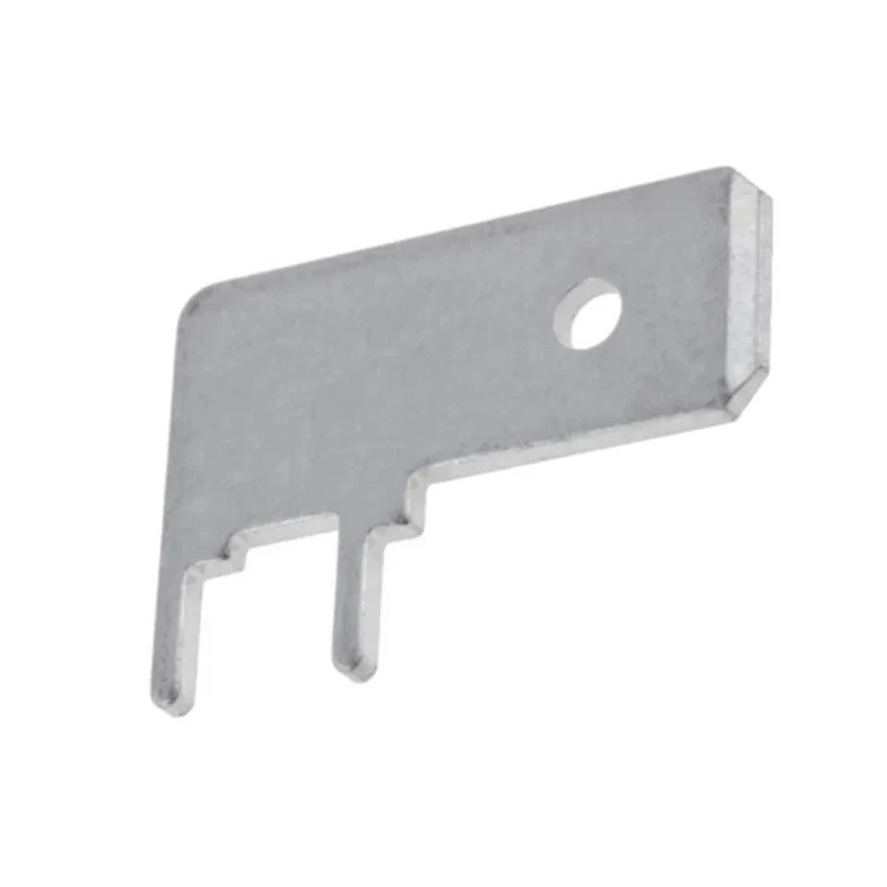 Weco Wester FASTON .250 Black Uninsulated Male Spade Connector, Solder Termination, Brass Tin Plated Contact, 6.35 928814-1