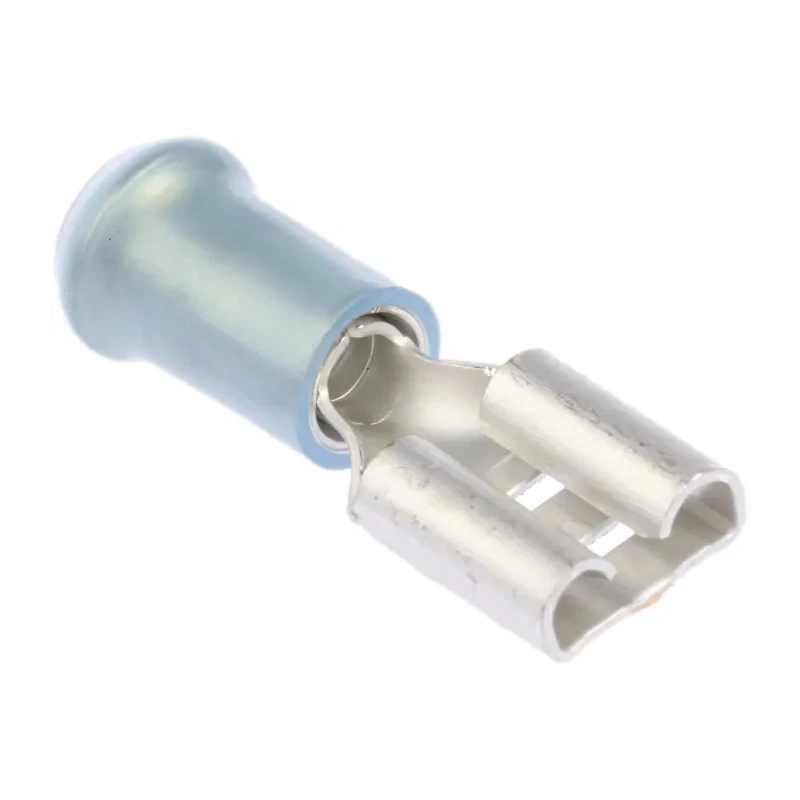 TE Connectivity PIDG FASTON .250 Blue Insulated Female Spade Connector Crimp 6.35 x 0.81 mm Tab Size 17 AWG to 13 9-160313-5