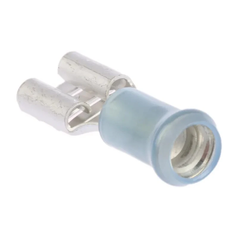 TE Connectivity PIDG FASTON .250 Blue Insulated Female Spade Connector Crimp 6.35 x 0.81 mm Tab Size 17 AWG to 13 9-160313-5