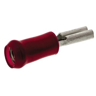 TE Connectivity PIDG FASTON .110 Red Insulated Female Spade Connector Crimp 2.79 x 0.41 mm Tab Size 22 AWG to 15 AWG 165564-1