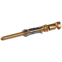 TE Connectivity Male Crimp Circular Connector Contact, Contact Size 16, Wire Size 15AWG, 18AWG, Gold over Nickel 1-163082-0