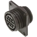 TE Connectivity CPC Straight 14 Way Panel Circular Connector Female Contacts Black Thermoplastic Shell Size 17 182641-1