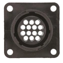 TE Connectivity CPC Straight 14 Way Panel Circular Connector Female Contacts Black Thermoplastic Shell Size 17 182641-1