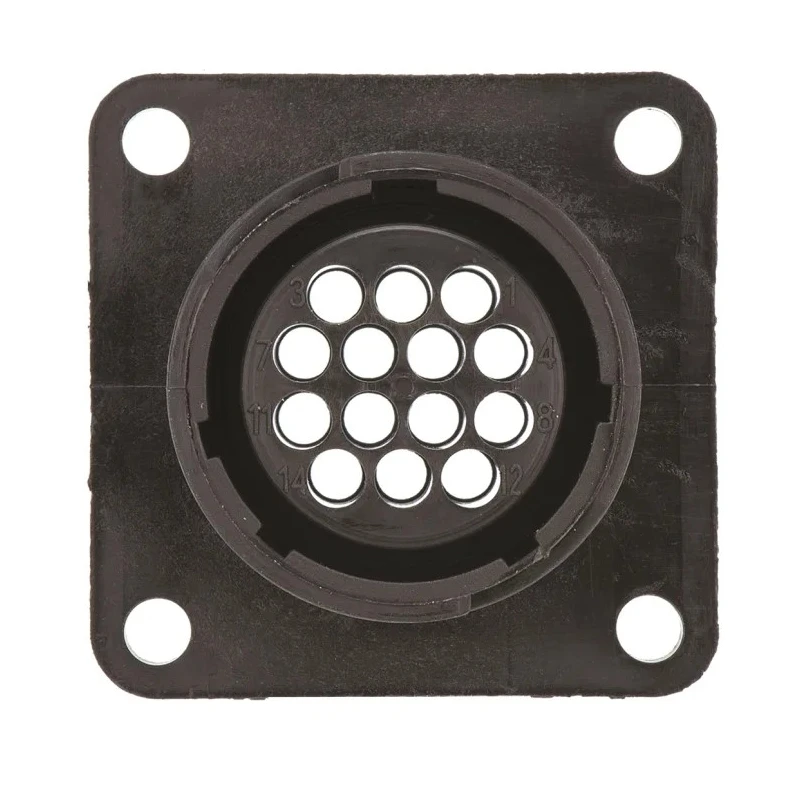 TE Connectivity CPC Straight 14 Way Panel Circular Connector Female Contacts Black Thermoplastic Shell Size 17 182641-1