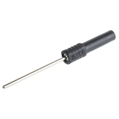 Schutzinger Black Banana Socket Nickel Plated Shock-proof Safety Socket LB 4-2 S Ni / 40 / SW