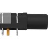 Schutzinger Black Female Banana Socket, 4 mm Connector, Solder Termination, 1kV Voltage, 24A Current, Gold SWEB 8094 Au / SW
