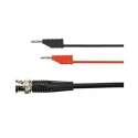 Schutzinger BNC Test Lead Red, Black 500 mm Lead Length KO 8162 / RG 58 / 0.5 / 50 / SW