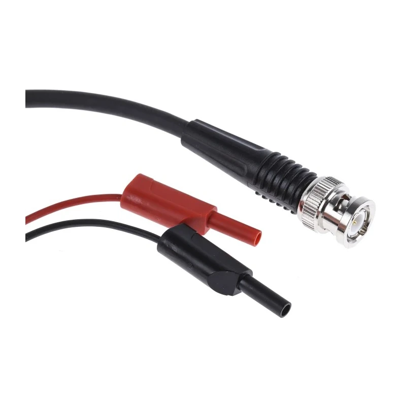 Schutzinger BNC Test Lead Red and Black 2 mm Connector, 500 mm Lead Length KO 8358 / RG58 / 0.5 / 50 / SW