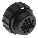 TE Connectivity Circular Connector 16 Contacts Cable Mount Socket Female Nylon Housing 600V 13A 206037-1