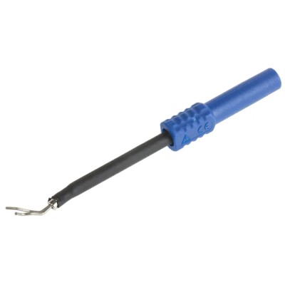 Schutzinger Blue Female Test Socket 4 mm Connector, Solder Termination, 600V, 1A, Nickel Plating ZPK 8066 Ni / BL