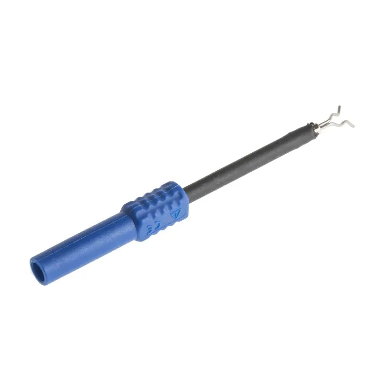 Schutzinger Blue Female Test Socket 4 mm Connector, Solder Termination, 600V, 1A, Nickel Plating ZPK 8066 Ni / BL