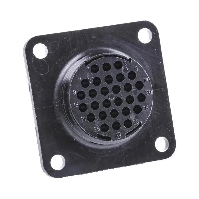 TE Connectivity Circular Connector, 28 Contacts, Panel Mount, Socket, Female, IP67, Thermoplastic Housing, 600V 206038-1