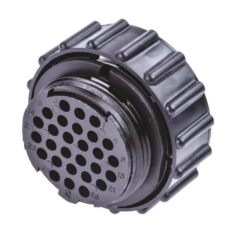 TE Connectivity Circular Connector Cable Mount, 28 Contacts, Standard Size, Plug Male, 7.5A Current, 250V, CPC 206039-1