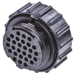 TE Connectivity Circular Connector 28 Contacts Cable Standard Plug Male CPC Series 206039-1