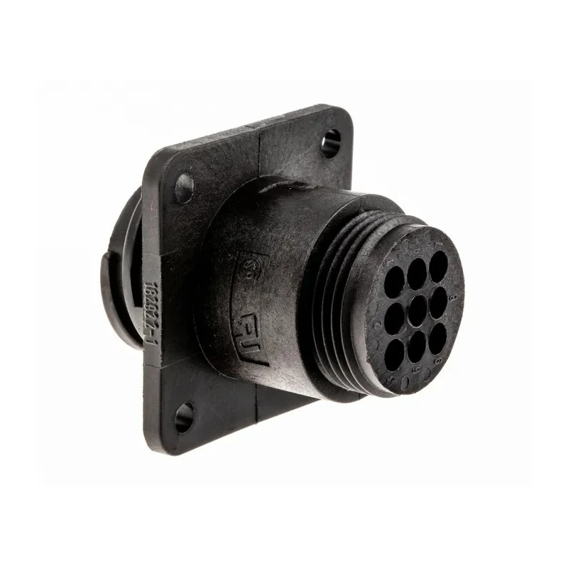 TE Connectivity Circular Connector 9 Contacts Panel Mount Socket Male 600V 13A IP67 CPC Series 182922-1