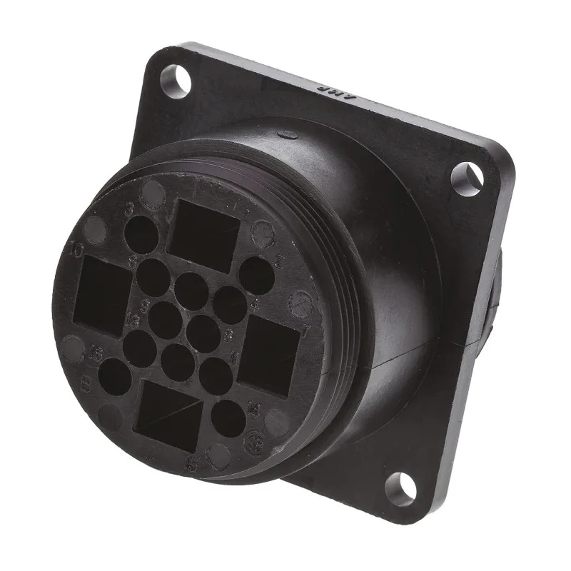 TE Connectivity Circular Connector, 16 Contacts, Panel Mount, Socket, Female, Standard Size, Thermoplastic Housing 207486-1