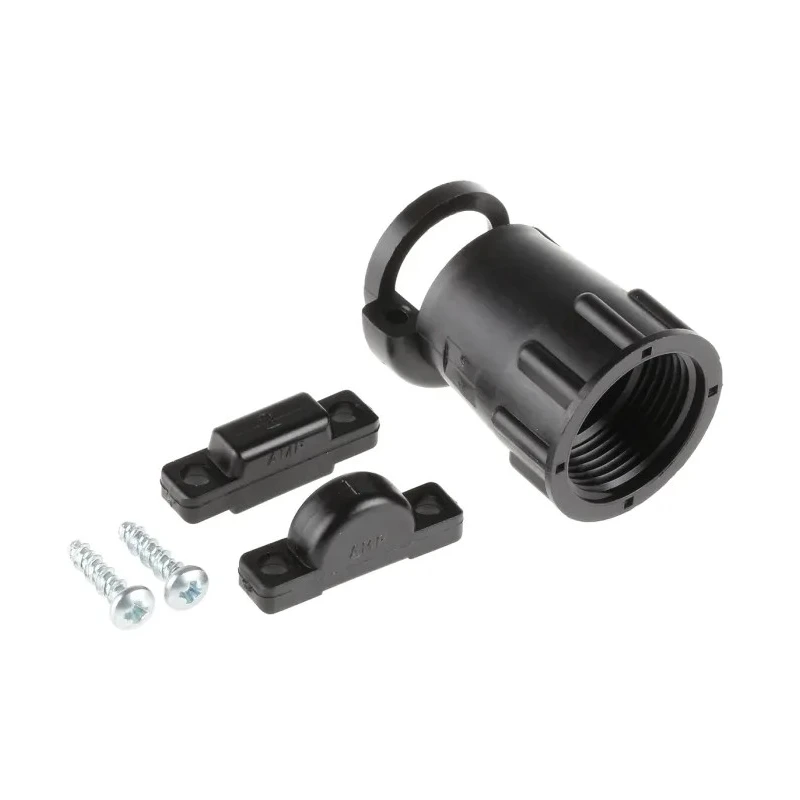 TE Connectivity CPC Series Black Thermoplastic Circular Connector Cable Clamp, 35.56mm Length, Max Bundle Diameter 206966-7
