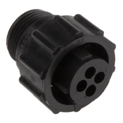 TE Connectivity Circular Connector, 4 Contacts, Cable Mount, Standard Size, Socket, Female Contact, CPC Series 206060-1