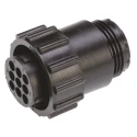 TE Connectivity Circular Connector, 9 Contacts, Cable Mount, Socket Female, Standard Size, Nylon Housing, 600V 788157-2