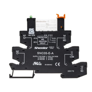 RS PRO Electromechanical Interface Relay DIN Rail Mount 24V AC/DC Coil 8A SPDT 144-1579
