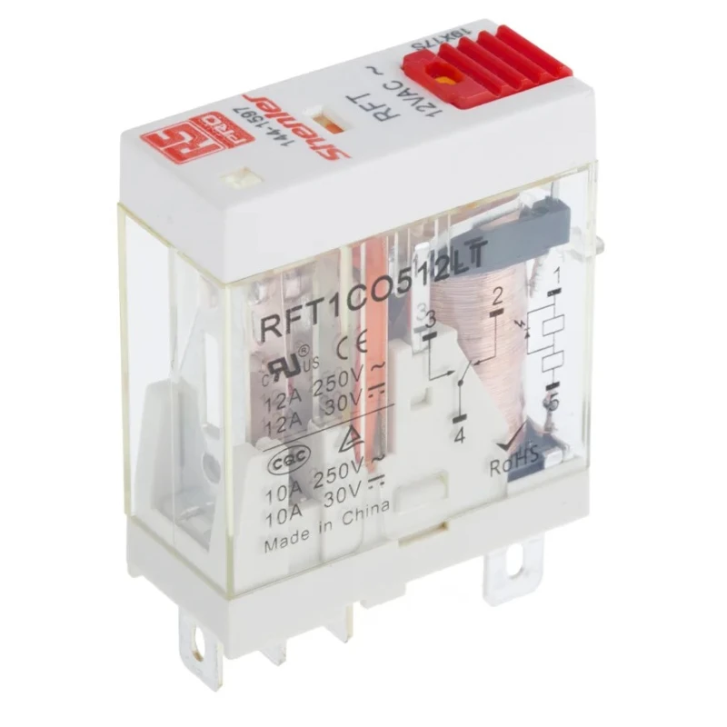 RS PRO Power Relay 12V ac Coil 12A Switching Current SPDT 144-1597