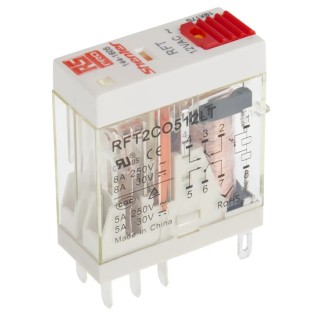 RS PRO Power Relay, 12V AC Coil, 8A Switching Current, DPDT Configuration, PCB Pin Terminals 144-1605