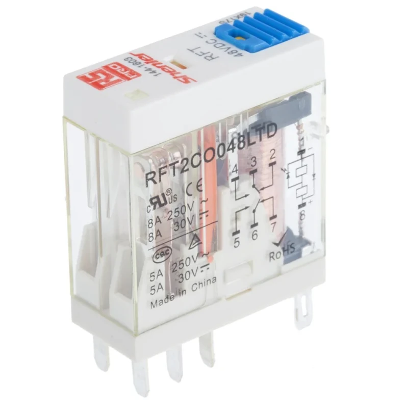 RS PRO Power Relay 48V Coil Voltage 8A Switching Current DPDT Contact Configuration Model 144-1603