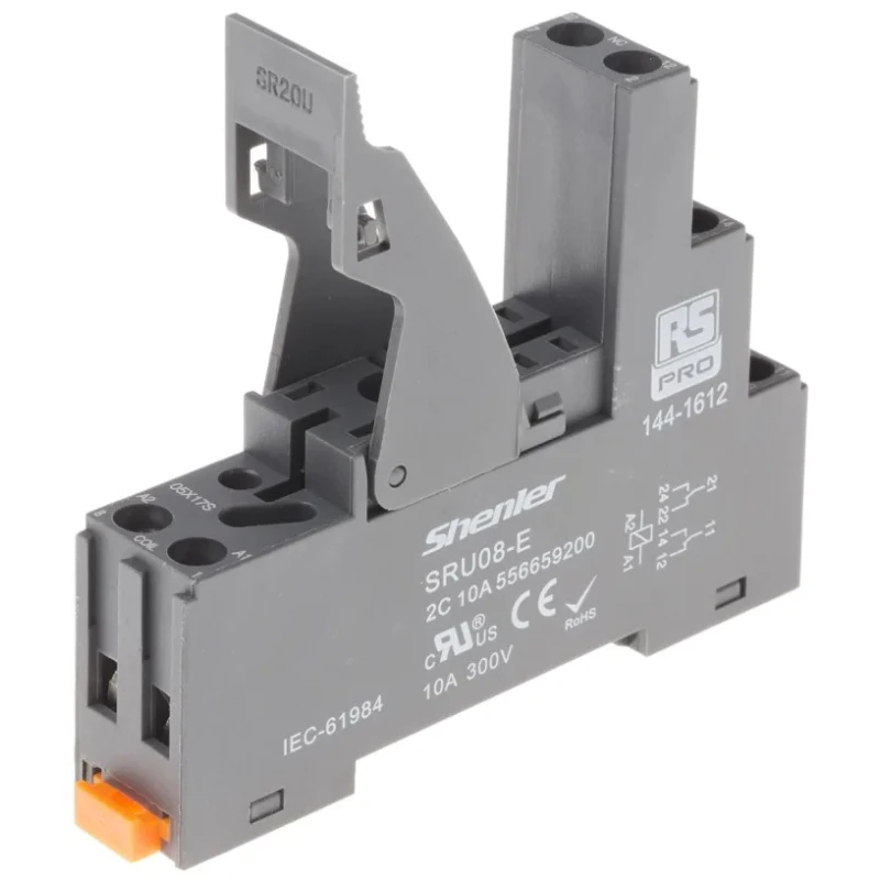 RS PRO 300V AC DIN Rail Relay Socket for Use with RFT Relay 144-1612