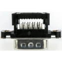 TE Connectivity Amplimite HDF-20 9 Way Straight 2.76 mm Pitch Cable D-Sub Connector Male 1658608-4